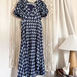 Boden Cut-Out Midi Tea Dress Women’s Size 8 (EUC)